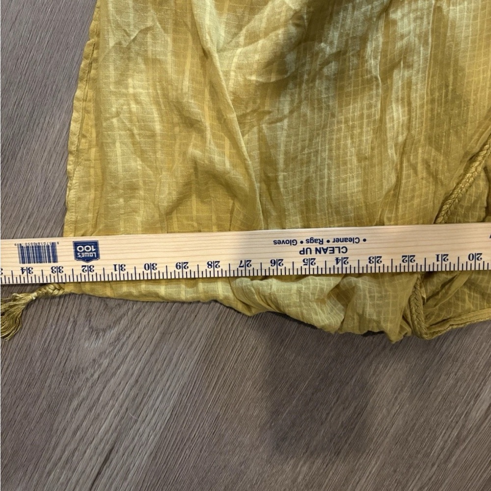Zara 100% Cotton Oversized Kaftan Mustard Structured Dress M/L - Picture 8 of 9